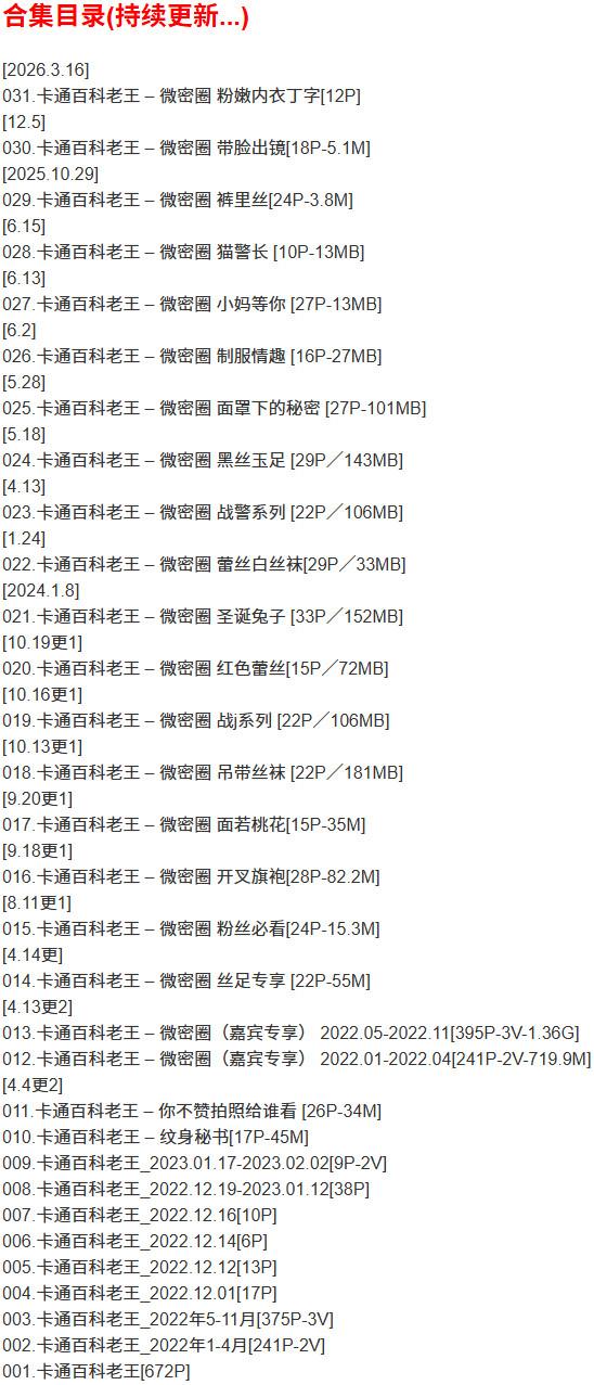 卡通百科老王 – 微密圈写真合集【持续更新中】-1 卡通百科老王 – 微密圈写真合集【持续更新中】-1
